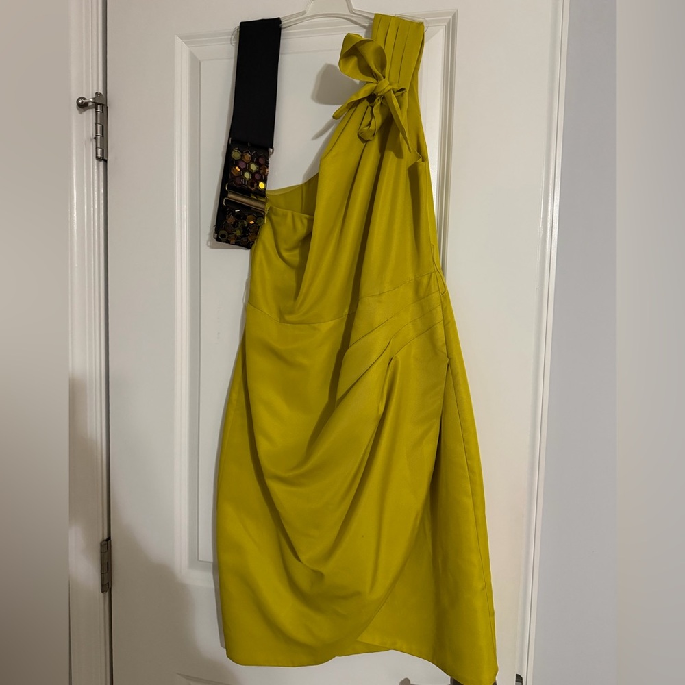 Matthew Williamson One Shoulder belted dress